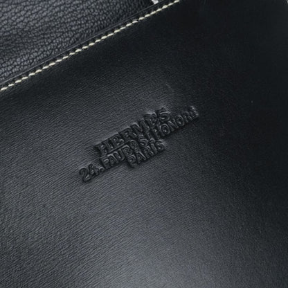 Hermes Lucie PM Tote Box Calf Chevre Noir Black