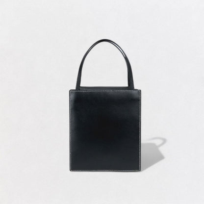 Hermes Lucie PM Tote Box Calf Chevre Noir Black