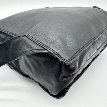 Chanel Backpack Big CC Logo Lambskin Leather Black with Seal