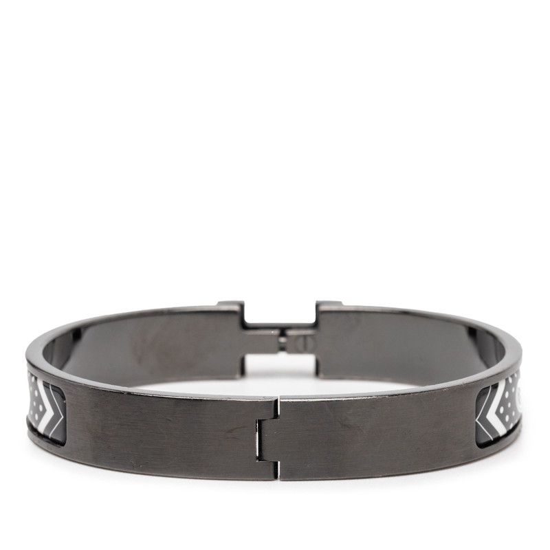 Hermes Click HH Bandana Black White Metal