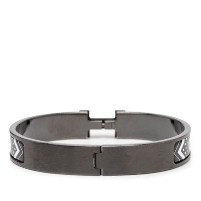 Hermes Click HH Bandana Black White Metal