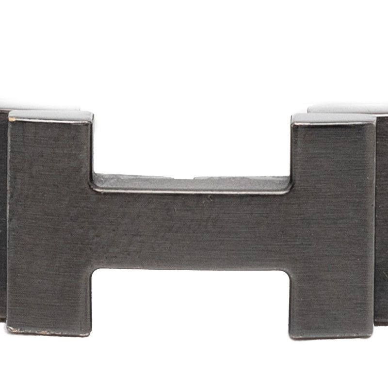 Hermes Click HH Bandana Black White Metal