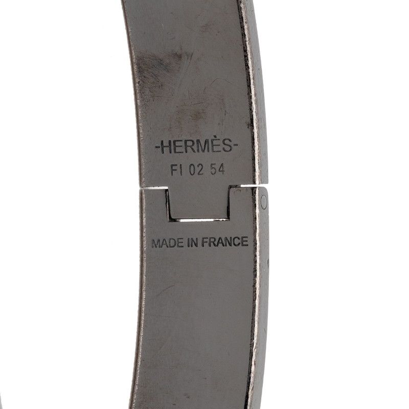 Hermes Click HH Bandana Black White Metal