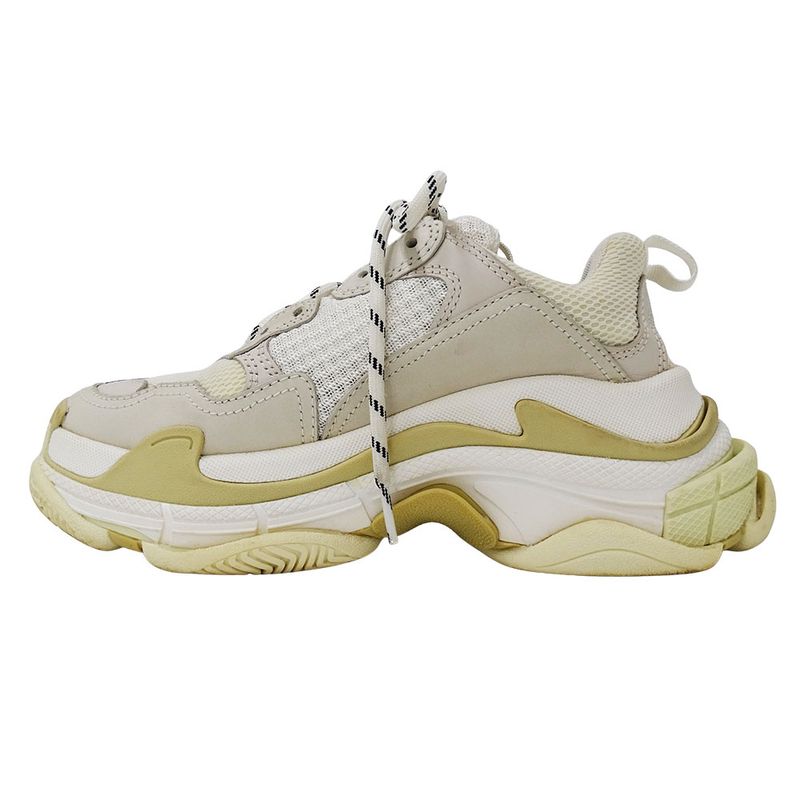 Balenciaga Sneakers Nylon Triple S White Beige 36