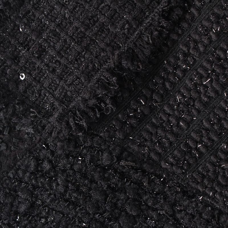 Chanel U-le Cotton Twi Doco Button Patchwa Kuska Tobotoms Semif Black 34 Dress