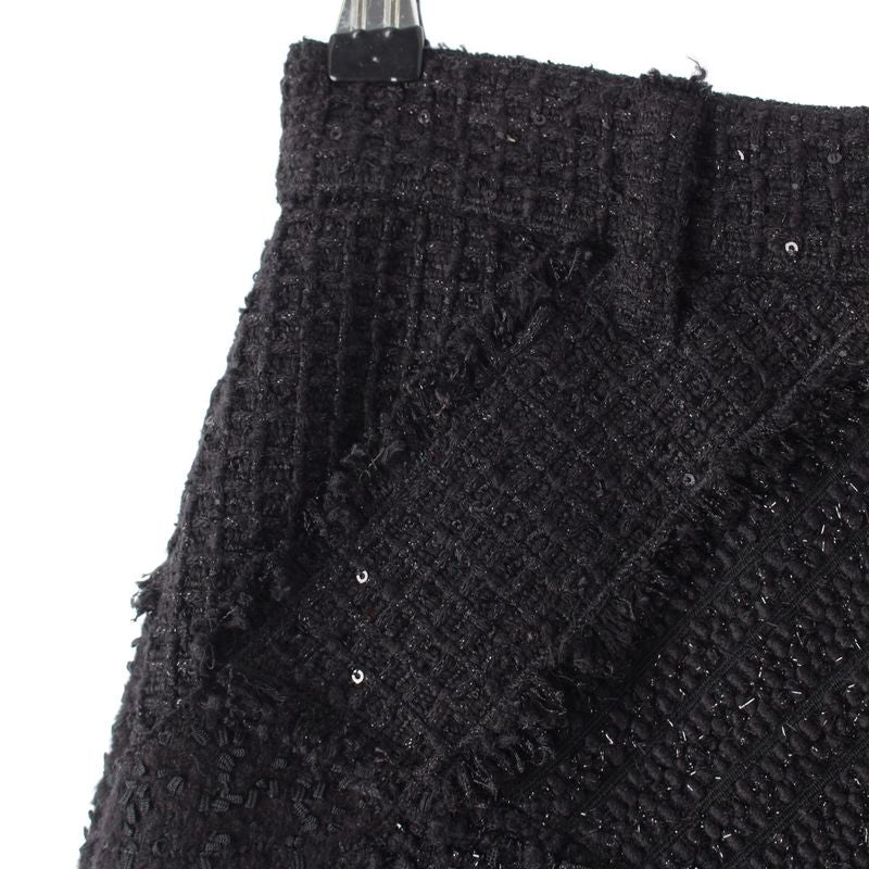 Chanel U-le Cotton Twi Doco Button Patchwa Kuska Tobotoms Semif Black 34 Dress