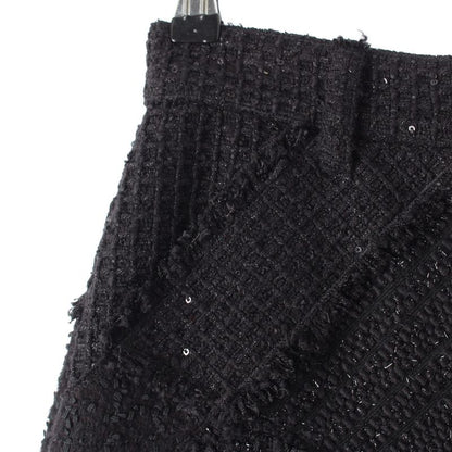 Chanel U-le Cotton Twi Doco Button Patchwa Kuska Tobotoms Semif Black 34 Dress