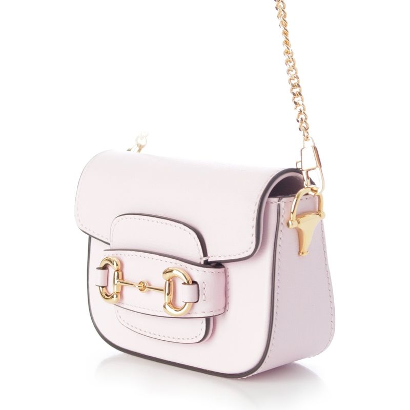 Gucci Ho Sbit Leather Chee Anse Pa Shoulder Bag Pink Go