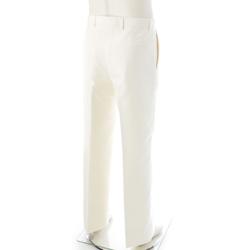 Gucci Blue Leather Jacket Trousers Pants Set Ivory