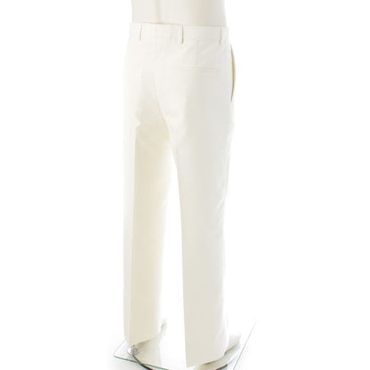Gucci Blue Leather Jacket Trousers Pants Set Ivory