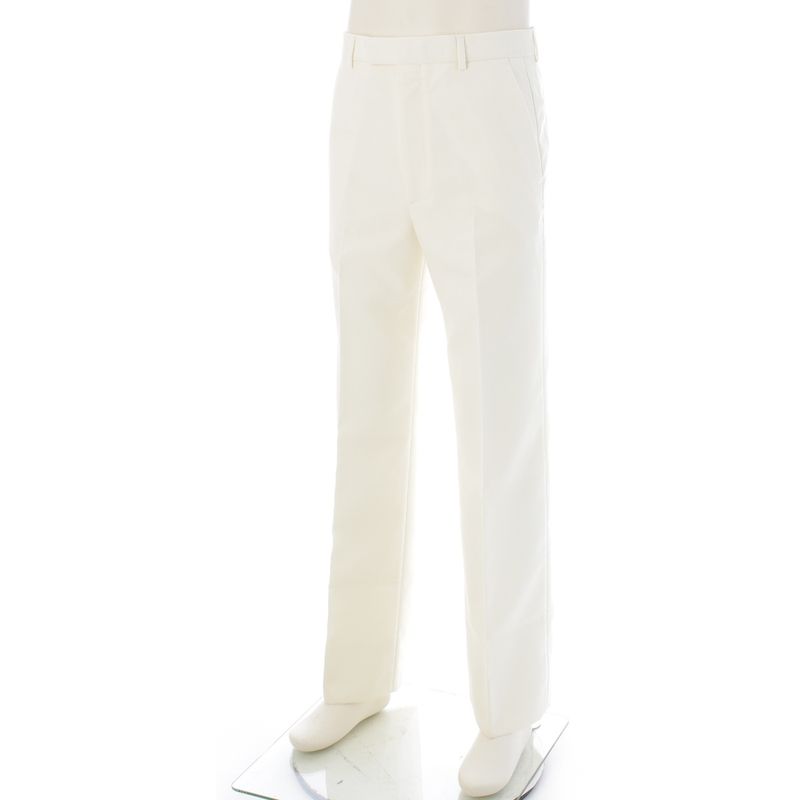 Gucci Blue Leather Jacket Trousers Pants Set Ivory