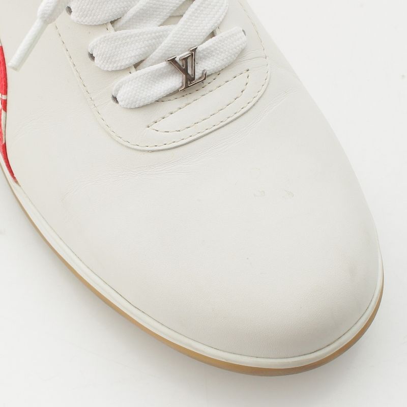 Louis Vuitton Supreme Low Cut Sneakers White Red 7 2 1