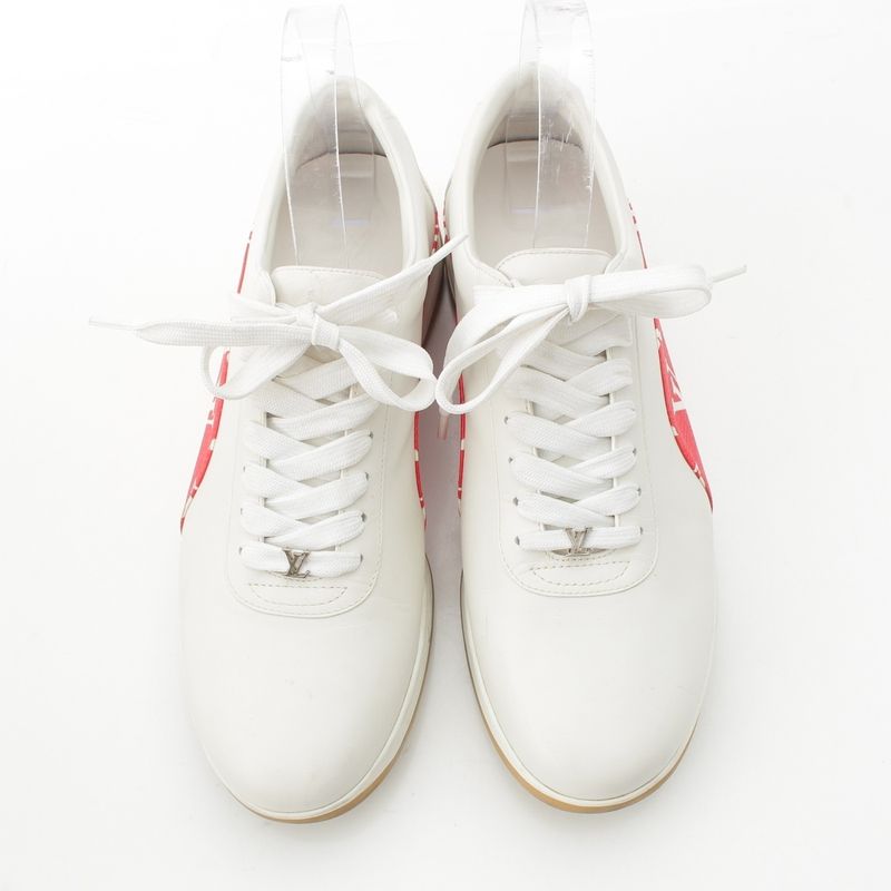 Louis Vuitton Supreme Low Cut Sneakers White Red 7 2 1