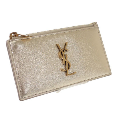 Saint Laurent Zipped Fragment Card Case Coin Compact Wallet Chien
