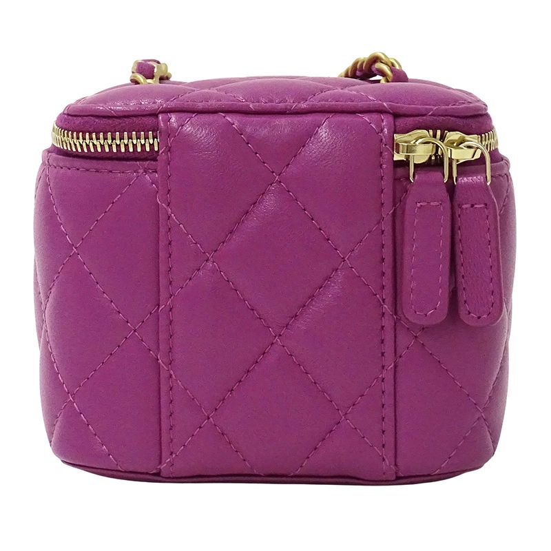 Chanel Quilted Cocoball Shoulder Bag Vanity Lambskin