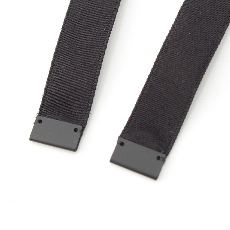 Chanel CC Logo Bijou Silk Ribbon Barrette Hair Black