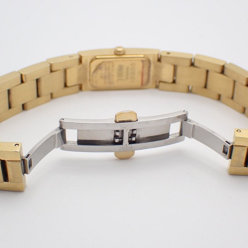Gucci Bracelet Watch Quartz Gold Black Dial