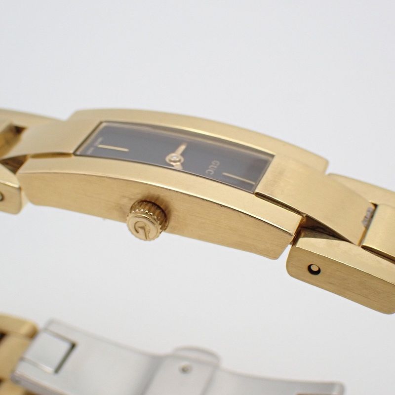 Gucci Bracelet Watch Quartz Gold Black Dial