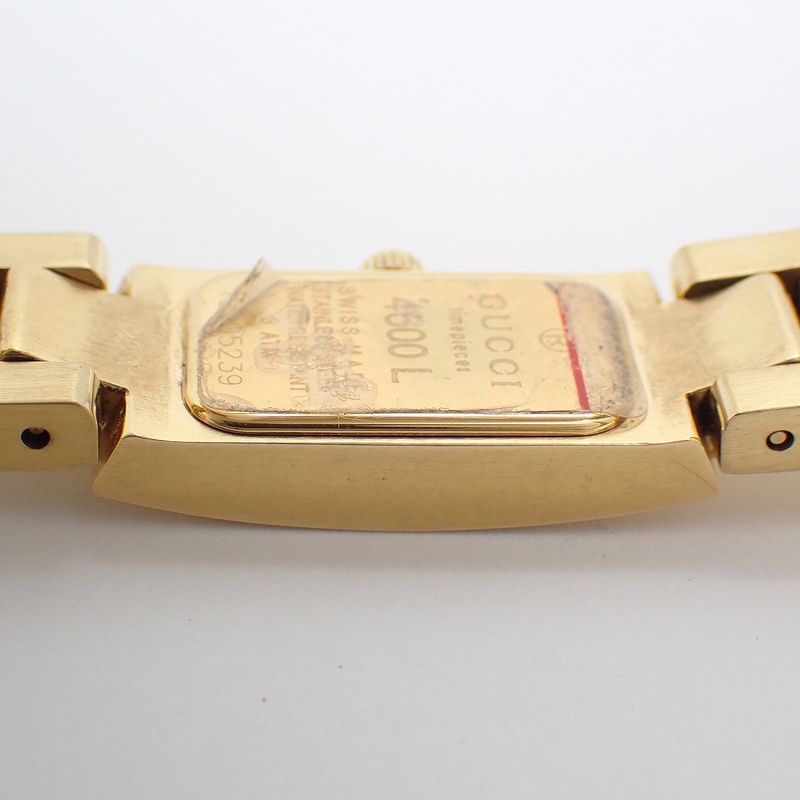 Gucci Bracelet Watch Quartz Gold Black Dial