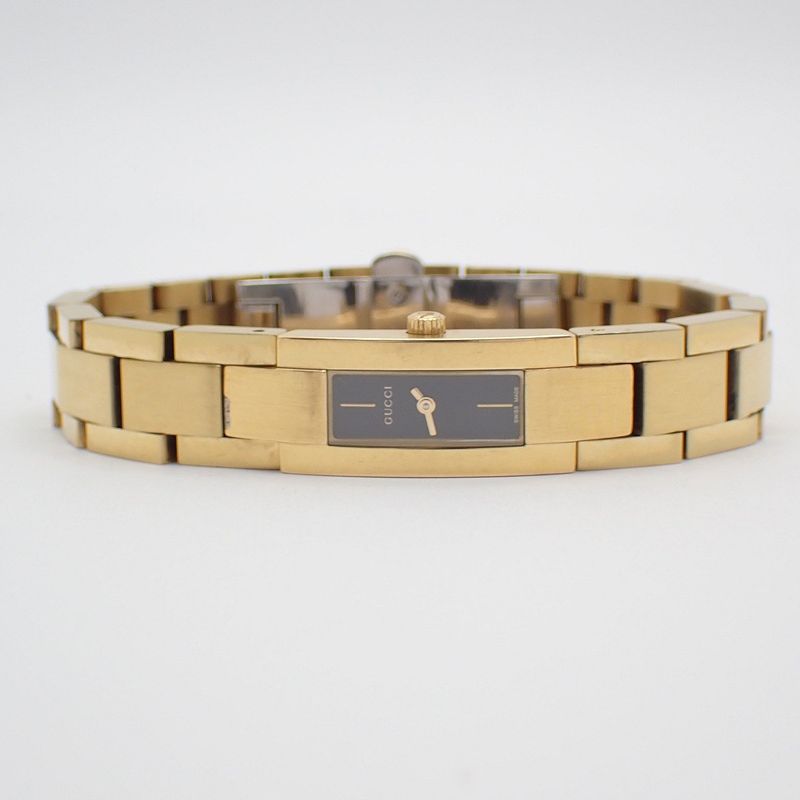 Gucci Bracelet Watch Quartz Gold Black Dial