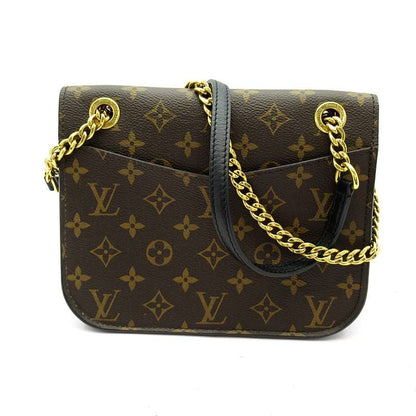 Louis Vuitton Passi Monogram Shoulder Bag Brown
