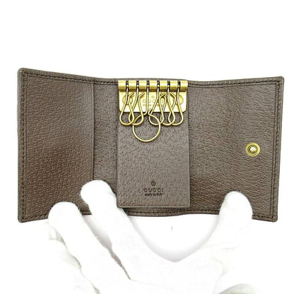 Gucci Ophidia Ggkey Case Beige Brown