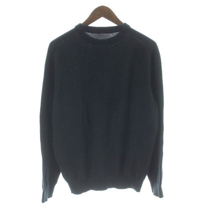 Louis Vuitton Knit Sweater Long Sleeve Cotton Big LV Logo S Black