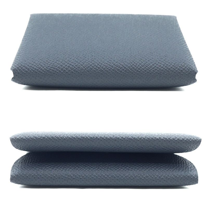 Hermes Calvi Duo Card Case Coin Purse Veau Epsom Ardoise