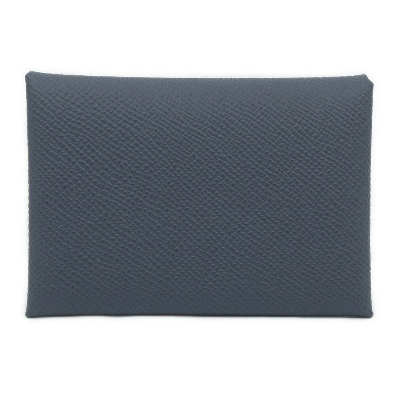 Hermes Calvi Duo Card Case Coin Purse Veau Epsom Ardoise