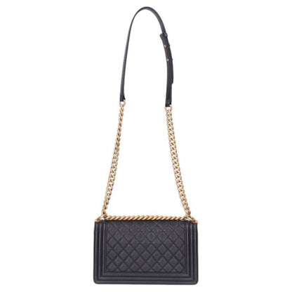 Chanel 25 Caviar Leather Chain Shoulder Bag 25 Black