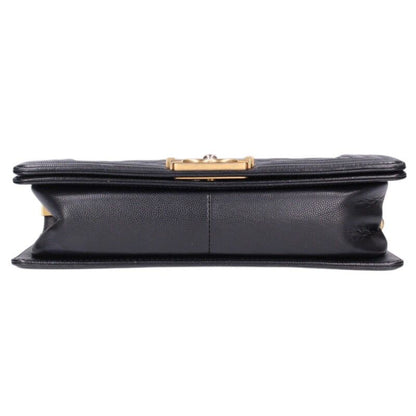 Chanel 25 Caviar Leather Chain Shoulder Bag 25 Black