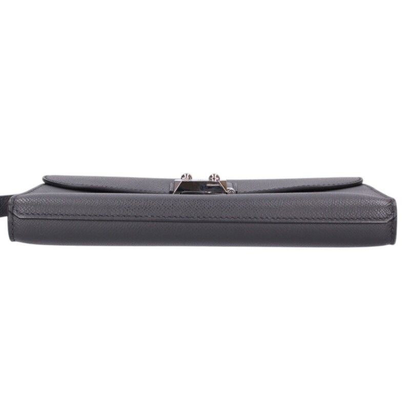 Hermes Sac a Depeches 24 Veau Epsom Black Clutch