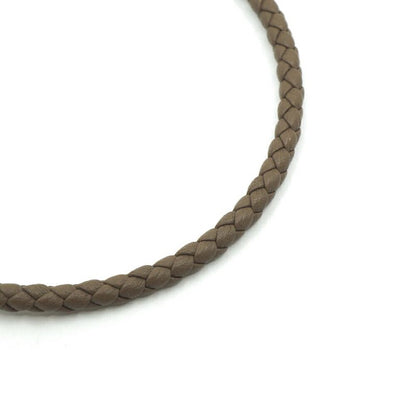 Hermes Leather Bracelet Ruri Double Tour Gray Silver
