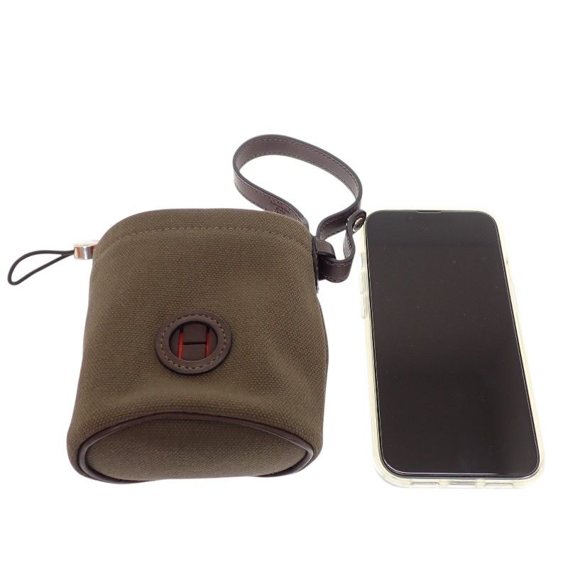Hermes Dog Treats Pouch Pet Supplies Leather Khaki Fu