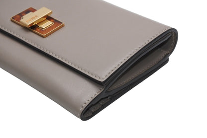 Fendi Peekaboo Continental Wallet Leather Greige Tortoiseshell — view 5