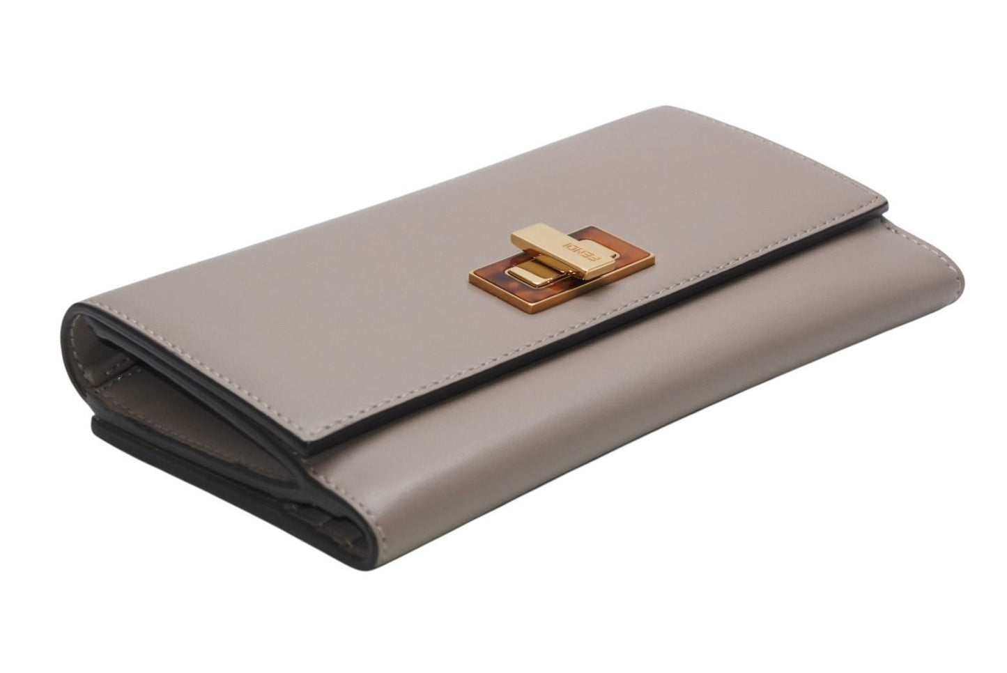 Fendi Peekaboo Continental Wallet Leather Greige Tortoiseshell — view 3