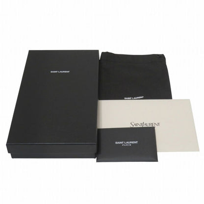 Saint Laurent Yves Stitch Zip Around Monogram YSL Wallet Leather