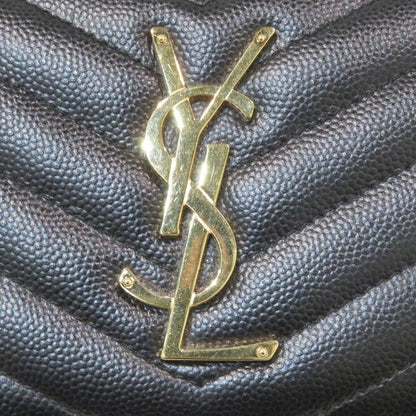 Saint Laurent Yves Stitch Zip Around Monogram YSL Wallet Leather