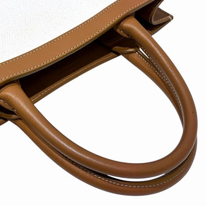 Celine Vertical Cabas Small Tote Canvas Leather