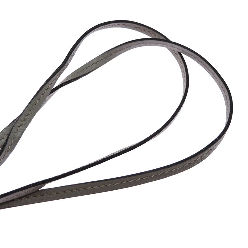 Hermes Shoulder Bag Leather Gray