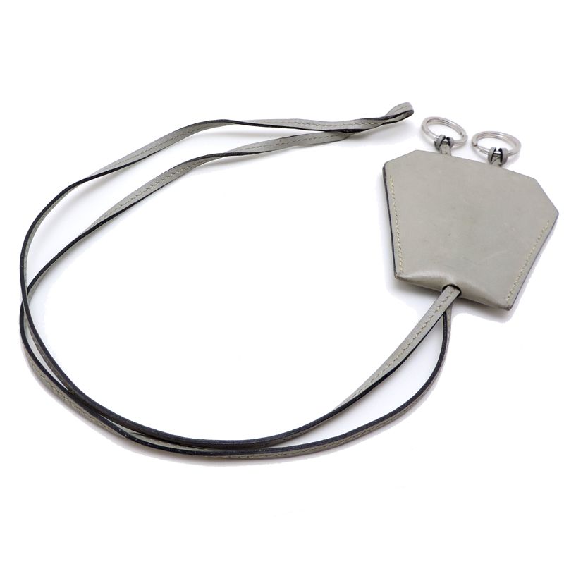 Hermes Shoulder Bag Leather Gray