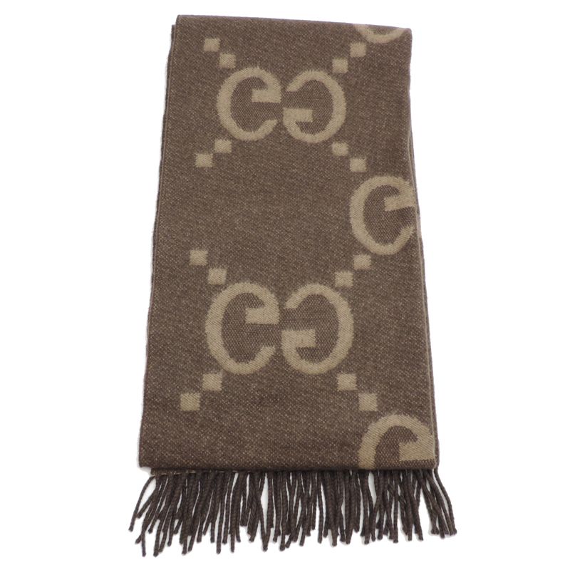 Gucci Scarf Wool Brown