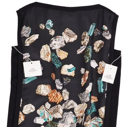Hermes Dress Belted Knit Sleeveless Silk