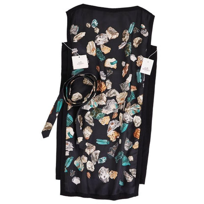 Hermes Dress Belted Knit Sleeveless Silk
