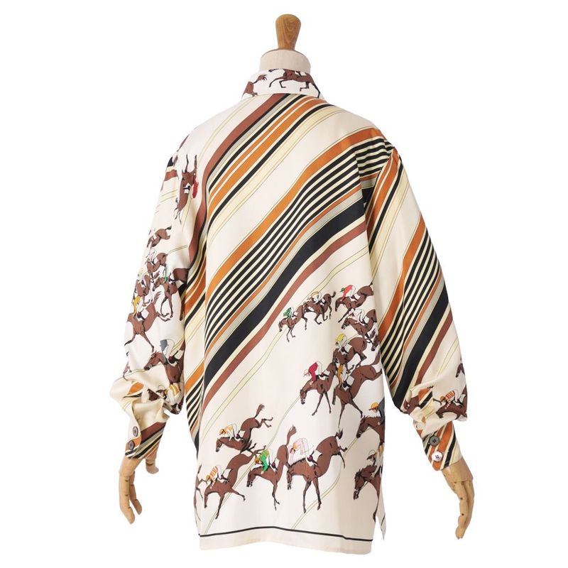 Hermes Vintage Shirt Long Sleeve All Over Pattern