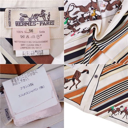 Hermes Vintage Shirt Long Sleeve All Over Pattern