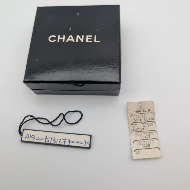Chanel Earrings Camellia Faux Pearl Gold Large