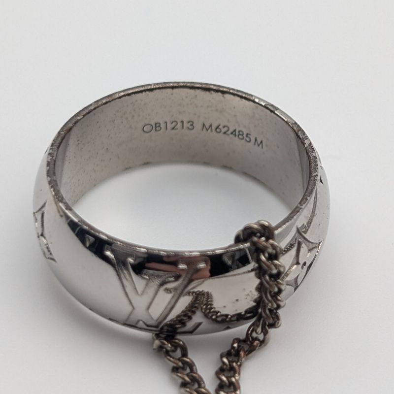 Louis Vuitton Monogram Ring Necklace LV Logo