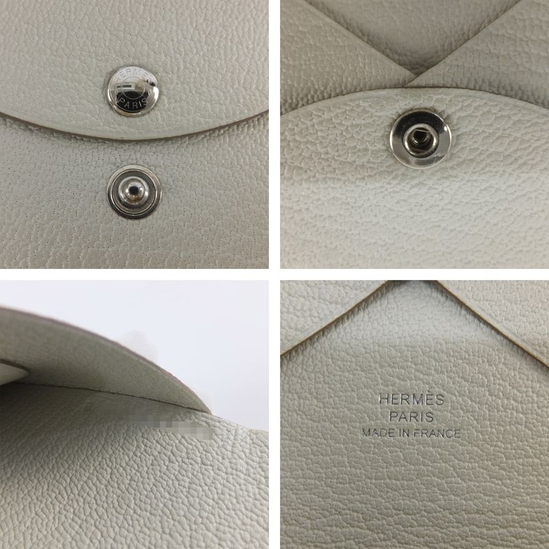 Hermes Calvi Duo Mushroom White Epsom Manufactured Around