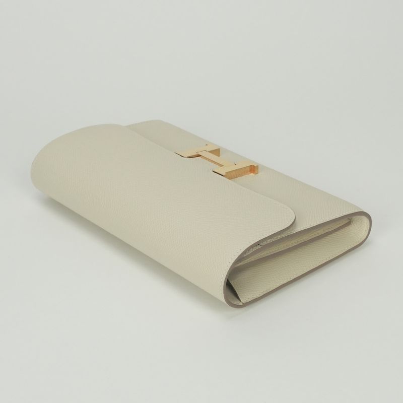 Hermes Constance Wallet Epsom Cles Craie Ivory Cream